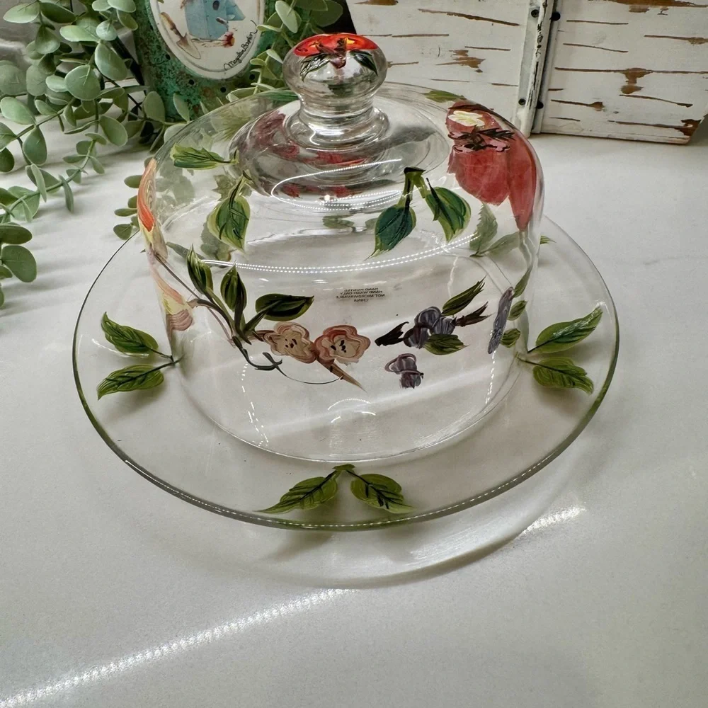 Libby hand painted fruit/ cheese platter